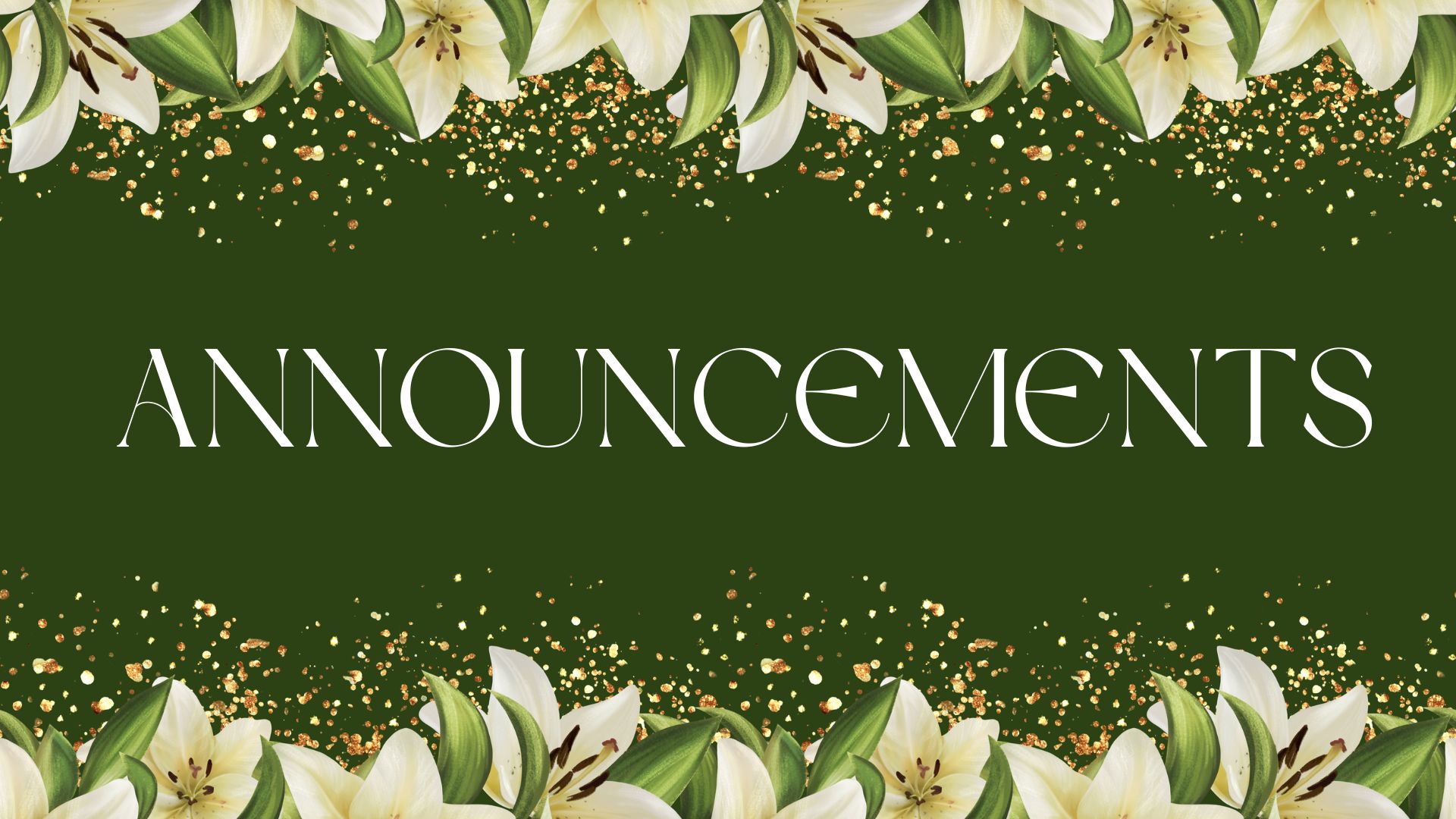 Announcement